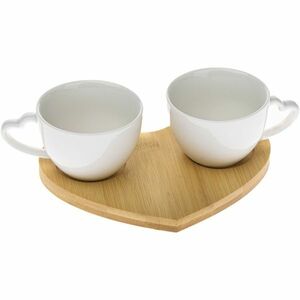 2 porcelán csésze és csészealj szett Szív kép