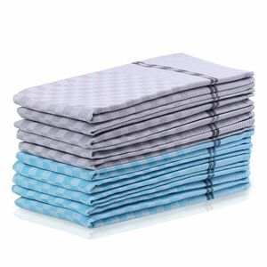 DecoKing Louie konyharuha, szürke, türkiz, 50 x 70 cm, 10 db-os készlet kép