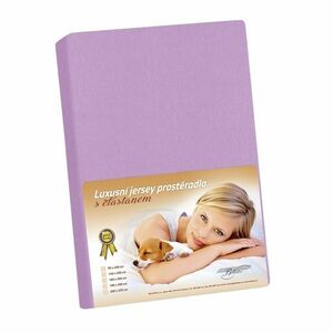 Jersey lepedő elasztánnal, lila, 120 x 200 cm kép