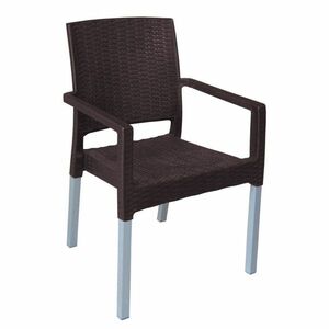 Kerti egymásra rakható szék Ratan Lux, wenge kép