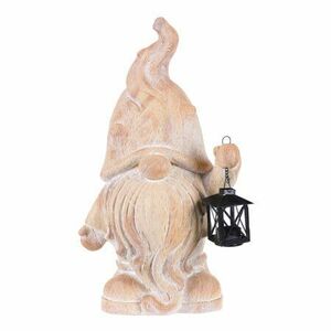 Törpe lámpással kerti dekoráció, MgO kerámia, 28 x 20 x 51 cm kép