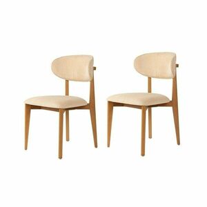 Lionte Beige and Dark Oak étkezőszék szett, 2 db kép
