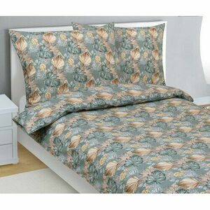 Bellatex Pamut ágynemét Monstera, rózsaszínszürke, 140 x 200 cm, 70 x 90 cm kép