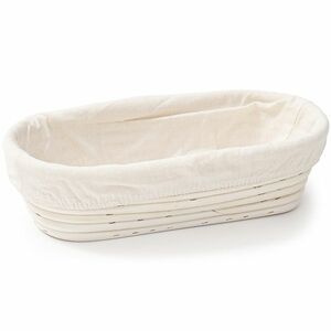 HOME ELEMENTS Ovális kosár szövetbetéttel, 28 x 14 x 7, 5 cm kép