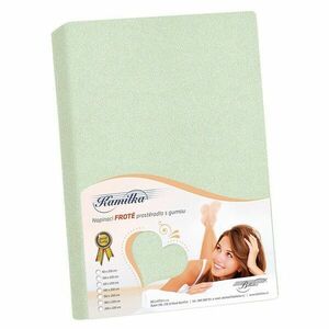 Bellatex frotté lepedő zöld szalvia, 160 x 200 cm kép