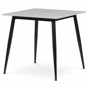 Étkezőasztal 80 x 80 cm, kerámia és márvány, fehér kép