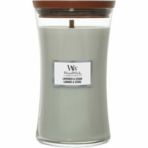 WoodWick Illatos gyertya nagy váza Lavender & Cedar, 609 g kép