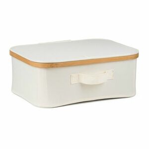 G21 tárolódoboz 40 x 30 x 15 cm, bambusz, fedéllel, bézs kép