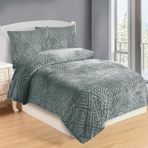 Aztek mikroplüss ágyneműhuzat világosszürke, 140 x 200 cm, 70 x 90 cm kép