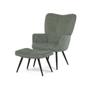 Pihenőfotel lábtartóval L7285 GRN6, zöld kép