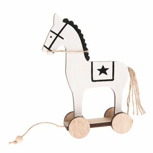 Dekoráció Fából készült ló, 14 x 20 cm kép