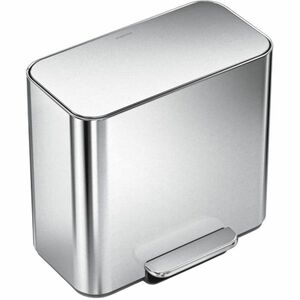 Simplehuman Mini pedálos szemetes szelektív hulladékgyűjtő 15 l, rozsdamentes acél kép