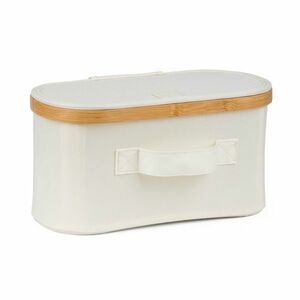 G21 tárolódoboz 30 x 15 x 15 cm, bambusz, fedéllel, bézs kép