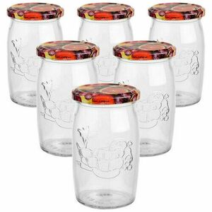 6 darabos befőttesüveg-készlet fedéllel, Gyümölcs, 335 ml kép