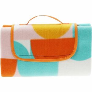 Retro kocka piknik takaró 130 x 150 cm, narancssárga kép