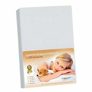 Bellatex jersey lepedő elasztánnal, világosszürke, 90 x 200 cm kép