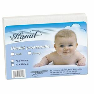 Bellatex Gyerek Jersey lepedő, fehér, 60 x 120 cm kép