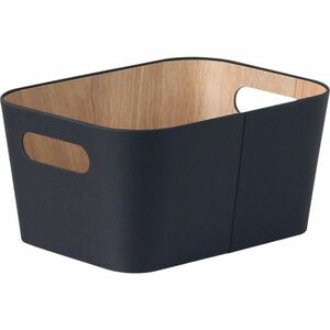 Kitchisimo 2 db tároló kosár szett 31 × 23 × 16cm, fekete, L kép