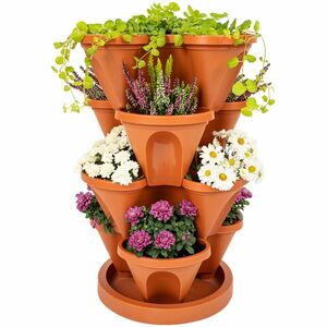 4Home virágpiramis 4 részes, terrakotta, 4 emelet kép
