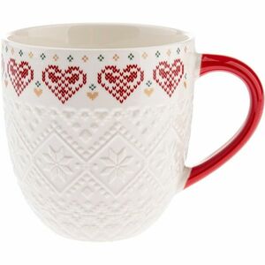 Porcelános bögre Kötött szív 630 ml kép