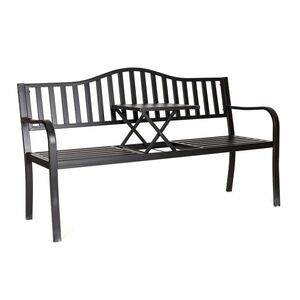 Happy Green Rea pad tárolóasztallal 150 x 60 x 85 cm, fekete kép