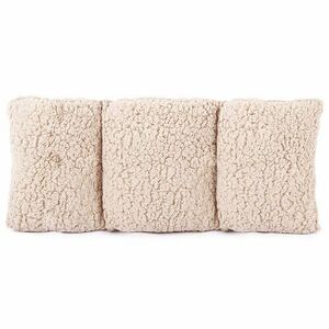 4Home gyapjú hatású háttámasz párna bézs színű 60 x 30 cm kép