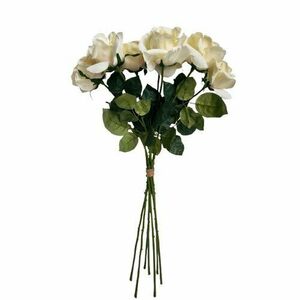Krémszínű rózsacsokor, 7 db, magasság 70 cm kép
