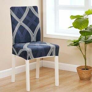 4Home Elegant elasztikus székhuzat kék , 45-50 cm, 2 db-os szett kép