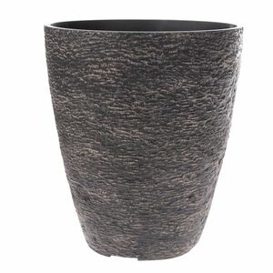 Ladrido műanyag virágtartó kaspó, sötétszürke, 22 x 26 cm kép