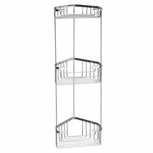 GEDY 2484 Smart háromszintes sarokpolc 20 x 59 x 15 cm, ezüst kép
