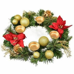 Advent wreath decorated with poinsettia, 33 cm kép