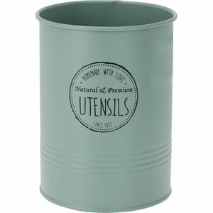 Fém evőeszköz állvány, 12 x 17 cm, zöld kép