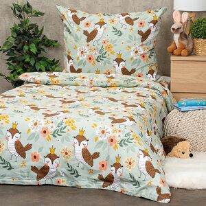 4Home Owlet gyerek pamut ágyneműhuzat, 140 x 200 cm, 70 x 90 cm kép