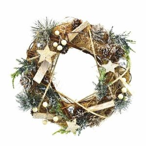 Doreen karácsonyi rattan koszorú, 30 cm kép