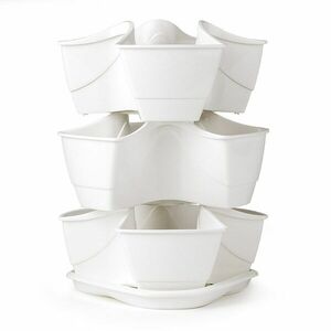 Coubi gyógynövény virágtartó 3 emeletes – fehér, kép