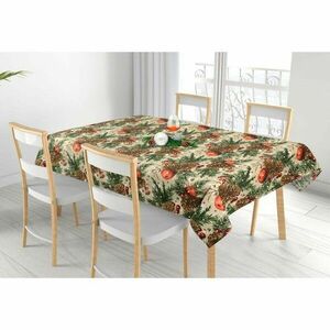 Bellatex Asztalterítő Karácsonyi tobozok és almák, 100 x 100 cm, 100 x 100 cm kép