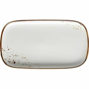 Mäser Téglalap alakú tálca Pintar White barnapöttyös 25 x 14 x 2 cm, S kép