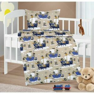 Bellatex Gyermek pamut ágynemő Agáta Tengerész kék, 90 x 135 cm, 45 x 60 cm kép