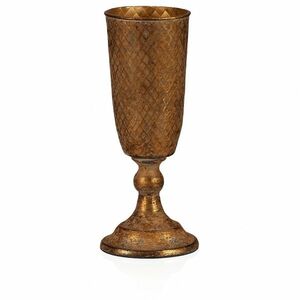 Fém kehely keskeny, arany, 10 x 10 x 30 cm kép