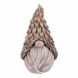 Kerti dekoráció törpefej, szürke, 24 x 21 x 43 cm kép