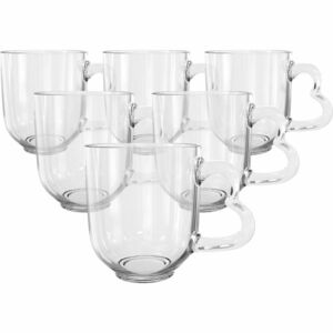 Altom Heart üveg bögre szett, 310 ml, 6 db kép