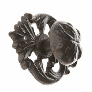 Öntöttvas fogantyú Lidar fekete, 11 x 7 cm kép