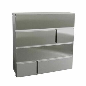 BRICKS postal box 370 x 370 x 105 mm, stainlesssteel kép