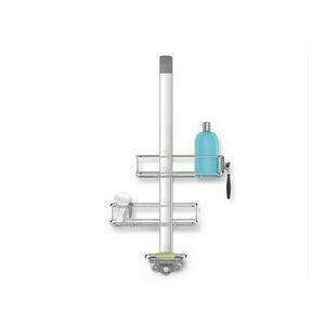 Simplehuman Állítható zuhanyajtó-tartó polcokkal kép