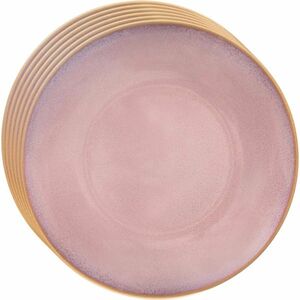 Orion Kerámia tálkészlet, rózsaszín máz, 27 cm, 6 db kép
