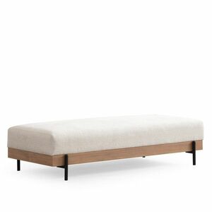 Eti Oak Pouffe White kárpitozott pad kép