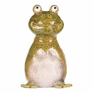 Kerti dekoráció kerítésre Béka, 8 x 8 x 14 cm, kerámia kép