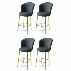 Fora Anthracite and Gold bárszék szett, 4 db, 4 db kép
