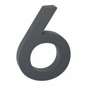 Alumínium házszám, 6, 3D, strukturált felület kép