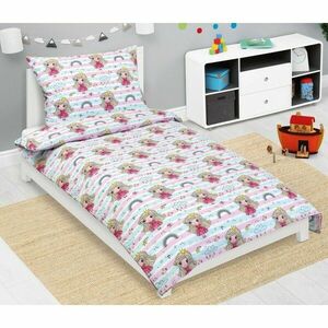 Bellatex Junior Hercegnő gyerek pamut ágyneműhuzat rózsaszín, 140 x 200, 70 x 90 cm kép